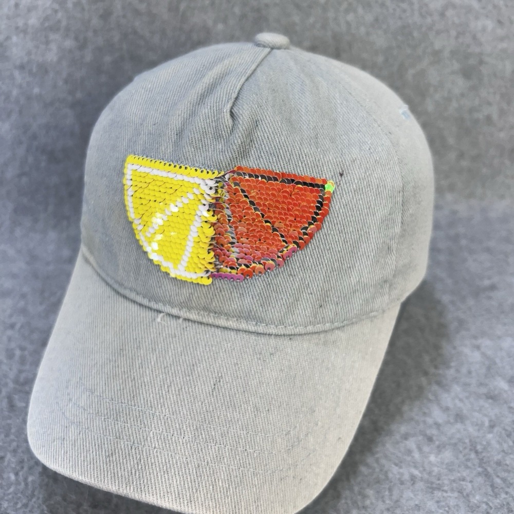 Wonder Nation Flip Sequin Citrus Baseball Cap Youth One Size Strapback